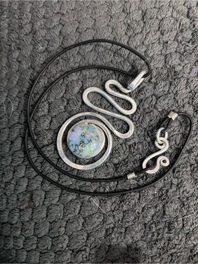 Stunning Authentic Aluminum Swirl Necklace by The Artist Jay!